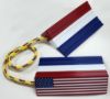 Picture of USA Flag Wheel Chocks in Red/White/Blue